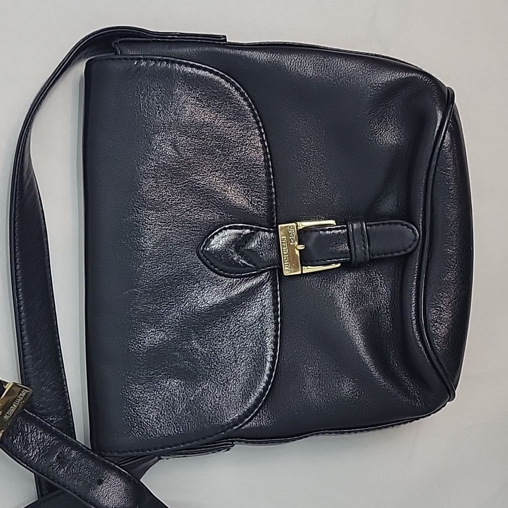 RALPH LAUREN black leather crossbody bag